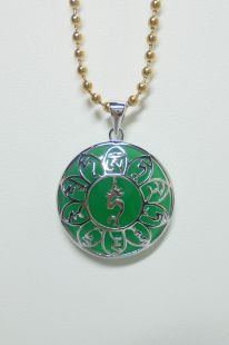 Green tara mantra 925 pure silver pendant
