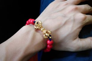 Dorjee and Cinnabar bracelet (Adjustable Length)