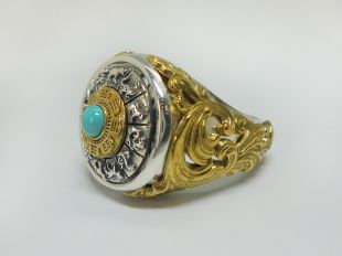 Sterling Silver Protection Mandala Ring