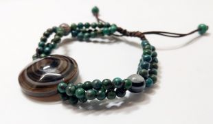 Single eye Dzi-bead Turquoise bracelet (promotion)